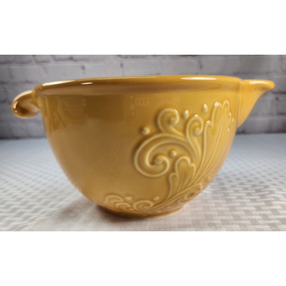 New! Pfaltzgraff Weir In Your Kitchen Batter Mixing Bowl Fennel Yellow 6 Cups